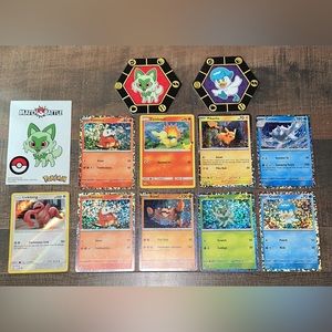 9 Holographic McDonald’s Pokémon Cards - Sprigatito Sticker - 2 Poster Cards